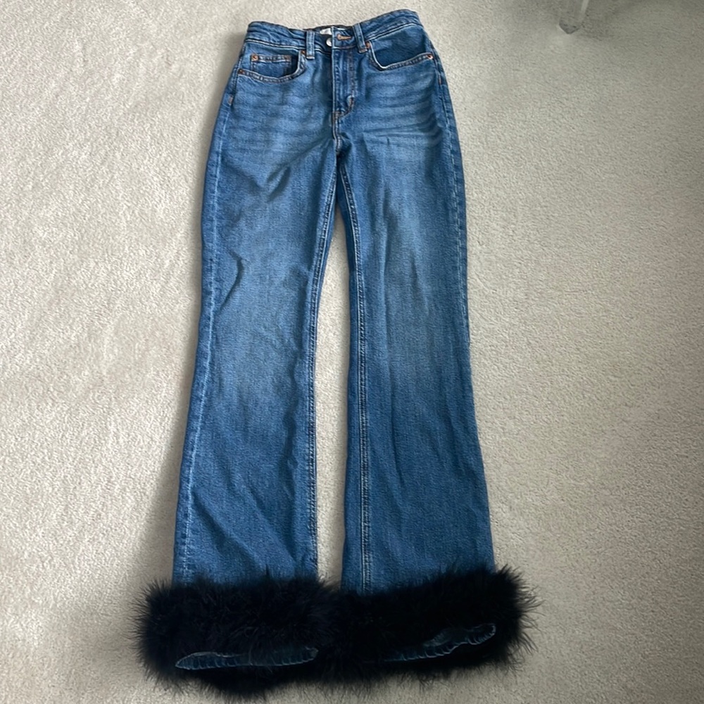 COPY - Bootcut blue jeans.